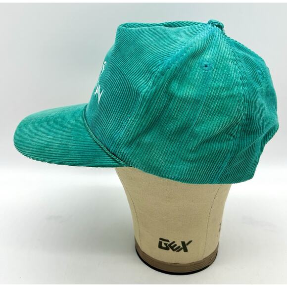 Vintage Kings Dominion Amusement Park Corduroy Hat Cap SnapBack Green Taiwan - Picture 7 of 9